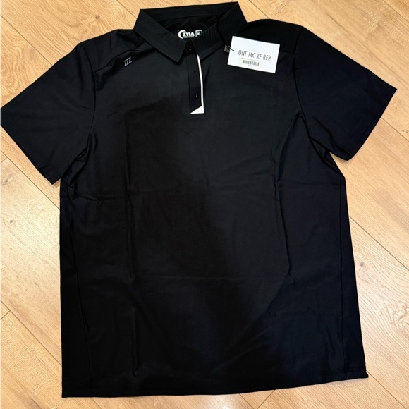 Zyia Active Men’s polo black top - Picture 1 of 4